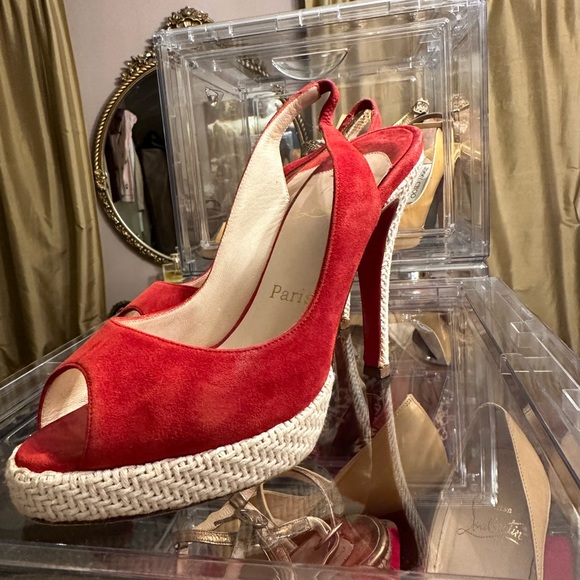 Louboutin SIGNED! high heel sandals 36 1/2 - Picture 10 of 13